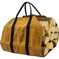 Firewood Bag Carrier Log Carrier for Firewood Large Canvas Log Tote Bagwith Handle Waxed Canvas Wood Carrier Durable Fireplace Firewood Carrier