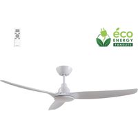 Fanelite - Ventilateur de plafond 132 cm blanc FANDC52LN - Moteur DC 18W - LED 20W dimmable 3 couleurs - 3 pales - Télécommande - Silencieux