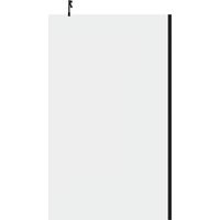 Colore 10mm Clear Glass Matt Black 2000mm x 1200mm Walk In Shower Screen including Wall Channel and Support Bar