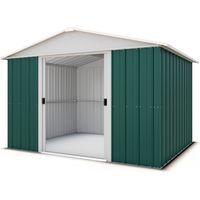 Yardmaster Metall-Gerätehaus "Bayern" Modell 108, grün, 6,44 m², mit Bodenrahmen