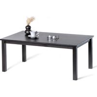 Tavolino da salotto in legno Massello verniciata Nero - 110 x 60 x 45 h. cm