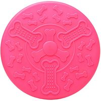 Frisbee En Caoutchouc Souple Pour Chien - Frisbee De Couleur Vive Pour Montre Pour Chien (Dètre 18 Cm, Rose)