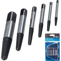 BlueSpot 6pc Screw Extractor Drill Bits Set Broken Damaged Screws Bolt Remover