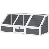 Boîte à tortues, enclos extérieurs pour tortues, design sans fond, facile à ouvrir, maison à tortue, gris clair