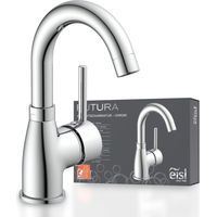 EISL Wasserhahn Bad Einhebelmischer Badezimmer Badarmatur Waschtischarmatur Waschbecken Waschtischbatterie Rund Bogen NI075FUTCR