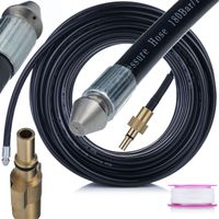 Rosfix Kanalreinigungsschlauch 30 m – 1/4" Gewinde, 160 bar, 60 °C Ersatzteil für Hochdruckreiniger Black+Decker, Stanley, Bosch, MacAllister Düse 1+3, Nylonverstärkt