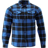 Chemise en flanelle, chemise de bûcheron, chemise de travail bleue/noire XL
