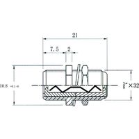 Adaptateur F mâle/mâle droit - CAE - RZ150