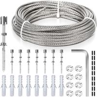 EINFEBEN Treillis métallique pour plantes Support pour plantes grimpantes kit de suspension de corde en acier inoxydable 12m