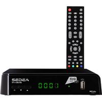 Récepteur satellite tivusat HD STI-1200 – Décodeur DVB-S2 avec carte tivùsat incluse – Alimentation 12V pour utilisation mobile – Sedea