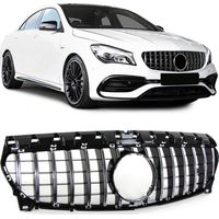 Grille de sport pour Mercedes CLA C117 W117 16-19 – Noir brillant/chrome – Installation facile – Look sportif amélioré – Tenzo-R