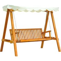 Balançoire hollywoodienne, balançoire de jardin, banc-balançoire, balançoire 3 places, mélèze pour rangement extérieur d'outils, accessoires de jardin et matériel d'entretien, structure robuste et ...