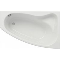 Baignoire asymétrique droite 160x100 cm – Acrylique renforcé – Fond lisse et facile à nettoyer – Capacité 265 L – Livrée avec pieds réglables – Glass
