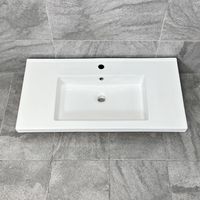 Ceramic Bathroom Sink Vanity Basin Rectangular 910mm x 465mm 1 Tap Hole White