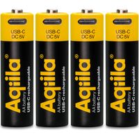 Aqiila - USB-C Rechargeable Battery - Size AA - 2000 mAh - 4 pack