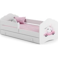 Letto per bambini FALA con cassetto e sponda 160x80 Cat