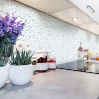 Sticker Mural Carrelage adhésif Cuisine Salle de Bain - 60 STICKERS CARREAUX DE CIMENT TERRAZZO BERTOLI - 60stickers15x15cm
