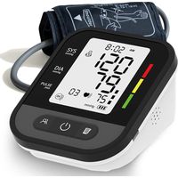 Tensiomètre Bras Professionnel, Tensiometre Électronique Brassard Réglable, Grand Écran Rétroéclairage, Moniteur de Tension et Pulsation, 2 Utilisateurs99 Mémoires
