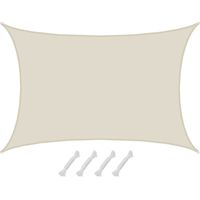 7x5 Voile d'Ombrage Etanche Toile Ombrage Rectangulaire Voile Rectangle Ombrage
