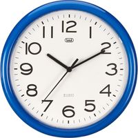 Trevi OM 3301 - Orologio de silenzioso da parete de 25,5 cm diametro con de macchina al quarzo, colore blu