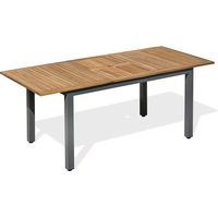 ORSINO - Tavolo da giardino in alluminio antracite da 8 posti - Acacia - REMARQUABLE