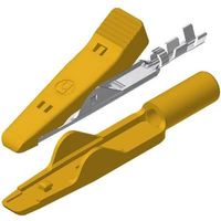 Sks-Hirschmann Pinza cocodrilo miniatura amarilla 41,5 mm