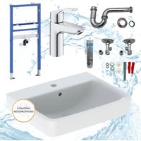 Geberit Vorwandelement Waschbecken Grohe Armatur Komplettset 60 cm