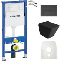 GEBERIT WC Set mit Vorwandelement, Wand-WC und Spülknopf