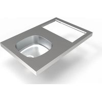 ISEO Spüle mit einem Becken 90x60 mit Ausschnitt für Domino (nicht mitgeliefert) umkehrbar