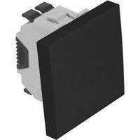 Interrupteur va-et-vient 2 modules pour goulotte - Couleur matériel - Noir mat