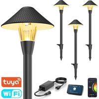 Tuya Kit 4 Luci LED a Fungo RGBW Smart Wi-Fi da Giardino