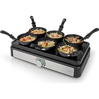 Party wok set grill 6 personen spatel temperatureinstellung antihaftbeschichtung rechteckig