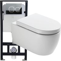 WC-Sparpaket 1 Bernstein WC NT2038 Soft-Close Vorwandelement G3004A Betätigungsplatte 4112 Weiß matt