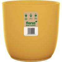 Florus Flow Flowerpot 16 Mustard Vaso Rotondo