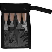 4 Lames Grattoir en Acier Inoxydable, Couteau à Enduire Métal pour Raclage de Plâtre