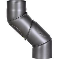 FireFix Rauchrohrbogen stufenlos verstellbar bis 90 Grad 53 x 17 cm dunkelgrau