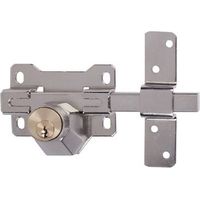 Lucchetto A3N da 85 mm con chiave/cilindro. Conchiglie rotonde nichelate