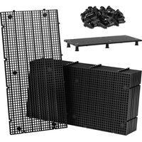 8 pezzi 15x30 cm griglia per acquario in plastica Con 48 staffe, per filtrazione fai da Te e aquascaping