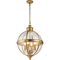 Elstead Feiss Adams Plafoniera a sospensione sferica in ottone brunito