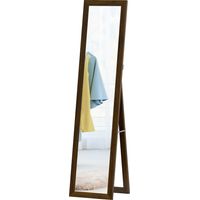 Espejo de Cuerpo Entero 157x37 cm Marco MDF Nogal Inclinado Colgante