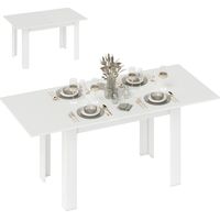 Tavolo Allungabile da Pranzo per 6-8 Persone, 140-180 x 80 cm, Bianco