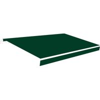 Tissu de remplacement pour auvent 3x2 Vert Polyester 280 gr/m2 - Protection UV - Toile de store 283x200cm - Stores de rechange terrasse et jardin