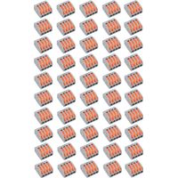 Lot de 50 mini borniers rapides et compacts PCT-214 pour connecteurs parallèles