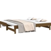 Dormeuse Estraibile Ambra 2x(75x190) cm Legno Massello di Pino vidaXL
