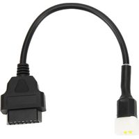 Jeffergarden Adaptateur de diagnostic OBD2 à aiguille, outil de détection de panne de moteur en plastique pour moto Delphi