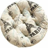 Coussin de chaise rond 40 cm, coussin d'assise pour maison, bureau, voiture –