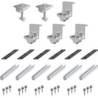 Fixation Panneau Solaire,Support Panneau Solaire,Kit de montage de panneaux solaires, accessoires de panneaux solaires pour centrale de toit-terrasse, montage de panneaux métalliques sur le toit