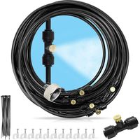 15m Outdoor Patio Fogger, Misting System Cooling Misting System, Misting Hose Kit For Garden Sunshade Trampoline Greenhouse Swimming Pool (18 Nozz