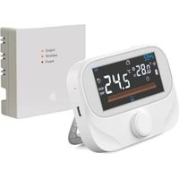 Thermostat programmable sans fil RF pour chaudière, régulateur de chauffage central, remplace les thermostats d'ambiance à cadran et affiche l'humidité ambiante.