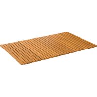 vidaXL Bath Mat Folding Brown 80 x 50 cm Solid Acacia Wood